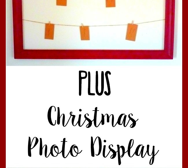 DIY Thanksgiving Blessing Banner plus Christmas photo display - includes free printable banner