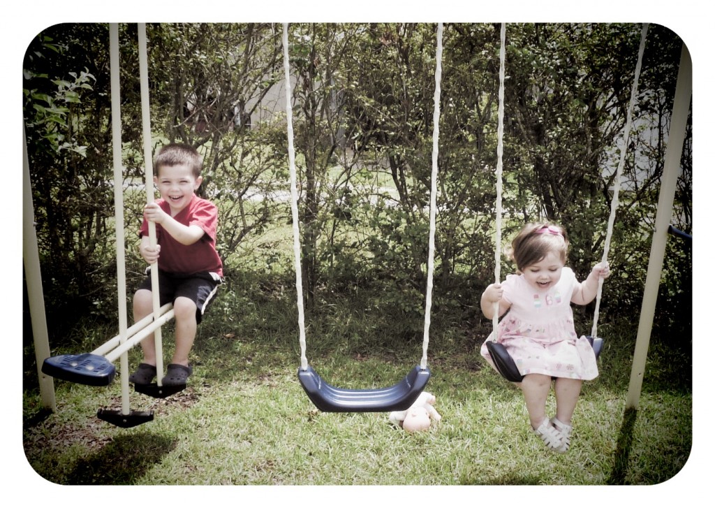 Playing on Swingset