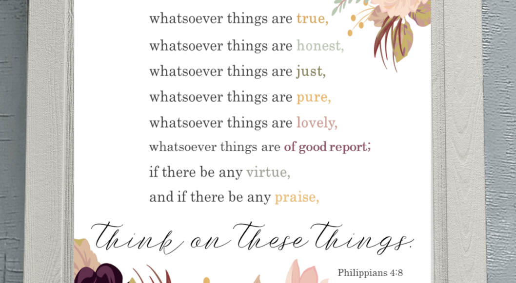 Philippians 4:8 printable